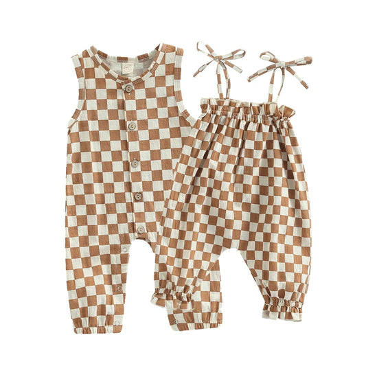 Checkered Rompers